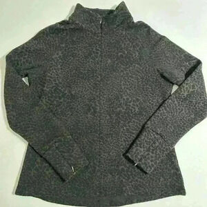 LUCY Cheetah Print 1/2 Zip Pullover Sweater